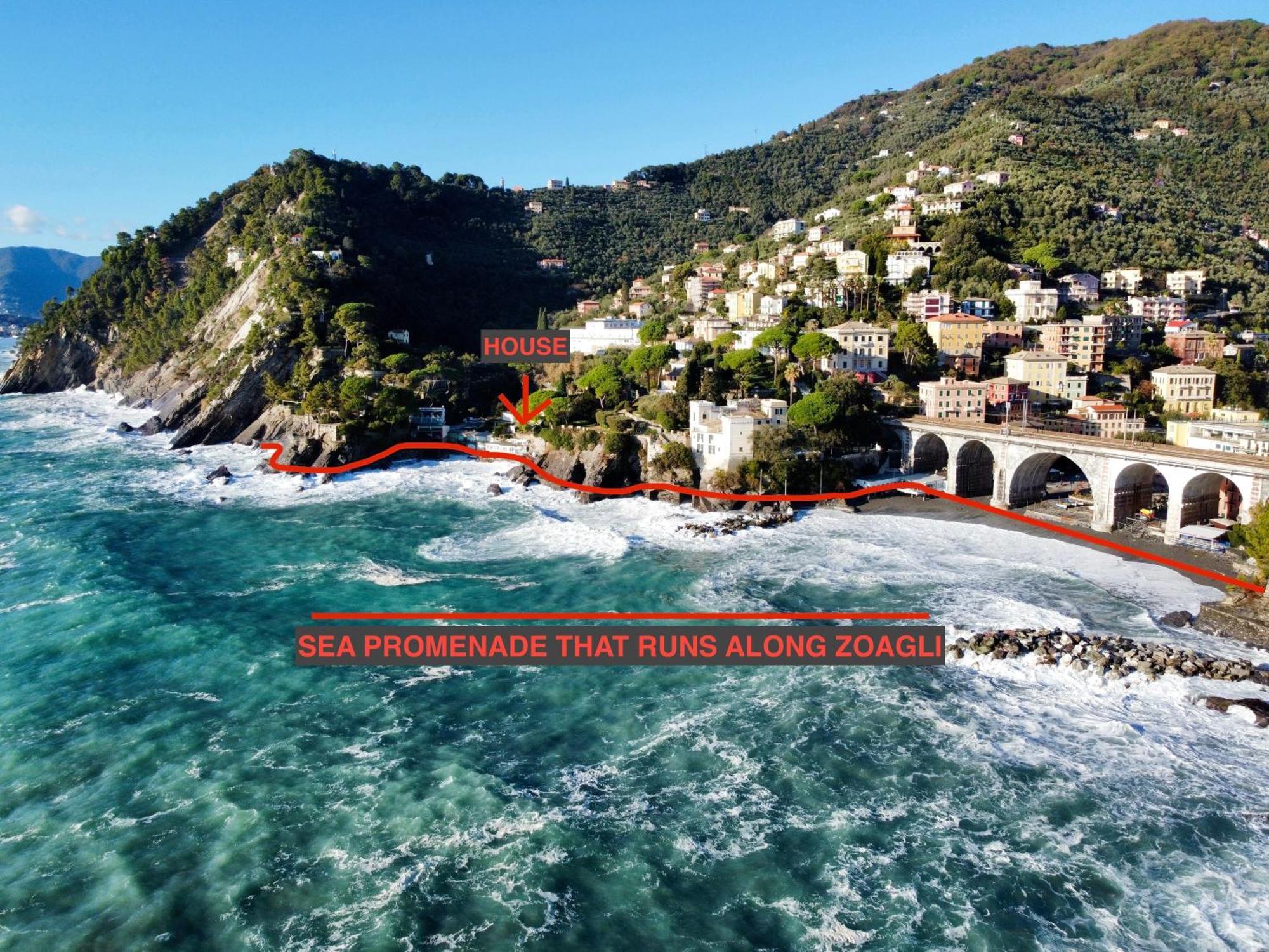 La Terrazza Sul Mare Apartment Zoagli Bagian luar foto